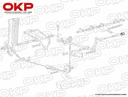Spring clip  for throttle linkage Ferrari and others