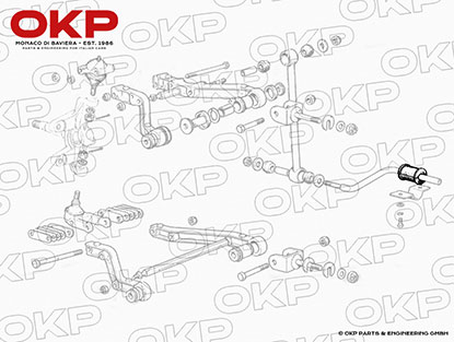 Front anti-roll bar rubber Ferrari 275 / 330 / 365 / 400 / 412