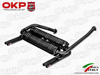 Rear exhaust ANSA 206 Dino GT 1.S. black 35mm