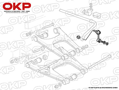 Satz (2) Stabiknochen hinten Ferrari 456 / 550 / 575