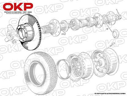Front brake disc Ferrari 365 GT 2+2 year 69 - 70