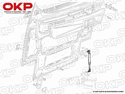 Haubenlift Motorhaube / Koffereckel Ferrari 348 / 355