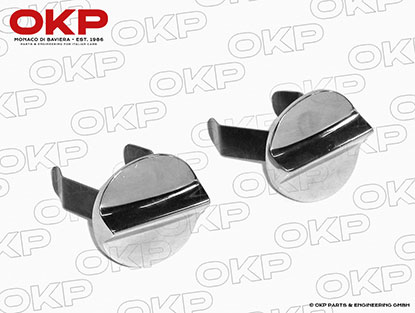 Set (2) Chrome Coverplate with spring for Jack support Ferrari