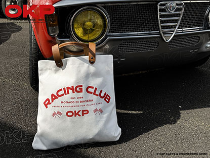 Shopper bag OKP Racing Club off white / rot