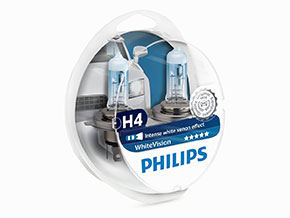 Bulb set (2) Philips Xenon H4 12V 60/55W +60%