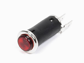 Indicator lamp with chrome frame (red)