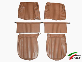 Set (2) front seat covers Giulia Super 65-72 scay brown