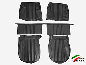 Set (2) front seat covers Giulia Super 65-72 scay black