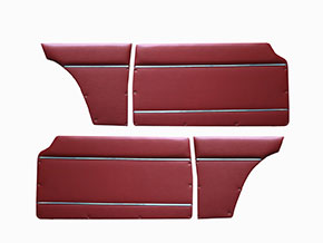Set (4) door panels bordeaux red  1300 - 1750 GT / GTV