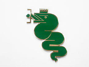 Emblem Schlange grün C-Säule Giulia links