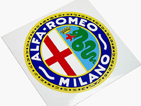 Adesivo Alfa Romeo Milano  (rotondo 6,5cm)