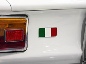 Italien Fahne (Klebeschild)  78mm x 36mm