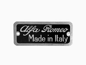 Targhetta Alfa Romeo 