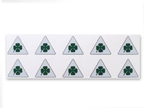 Mini-Aufkleber (10-Pack) Alfa Romeo Kleeblatt QV (2cm)