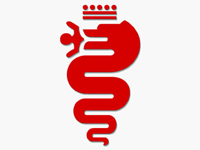 Sticker Alfa snake red (53cm)