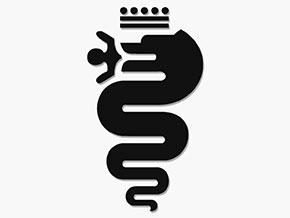 Sticker Alfa snake black (53cm)