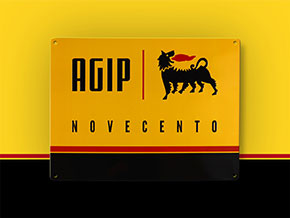 AGIP Novecento tin plate sign 40 x 30cm