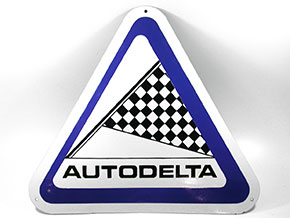 Cartello smaltato Autodelta 550 x 500mm