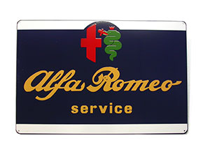 Cartello smaltato Alfa Romeo Service 800 x 550mm