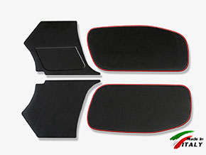 Set (4) door panels 750 / 101 Giulietta Spider red border