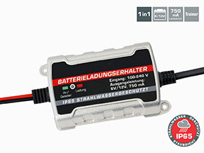 Batterie Erhaltungsladegerät 6/12V 750mAh