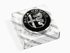 Felgenemblem schwarz / silber Alfa Romeo 60MM