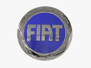 Targa in porcellana smaltata originale Fiat 500mm