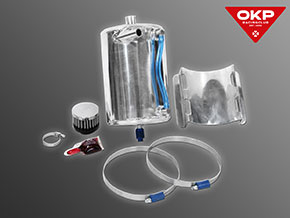 Oil catch pan alu 2l universal with filter and mounting