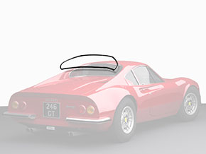 Rear screen rubber seal  Ferrari Dino 206 - 246